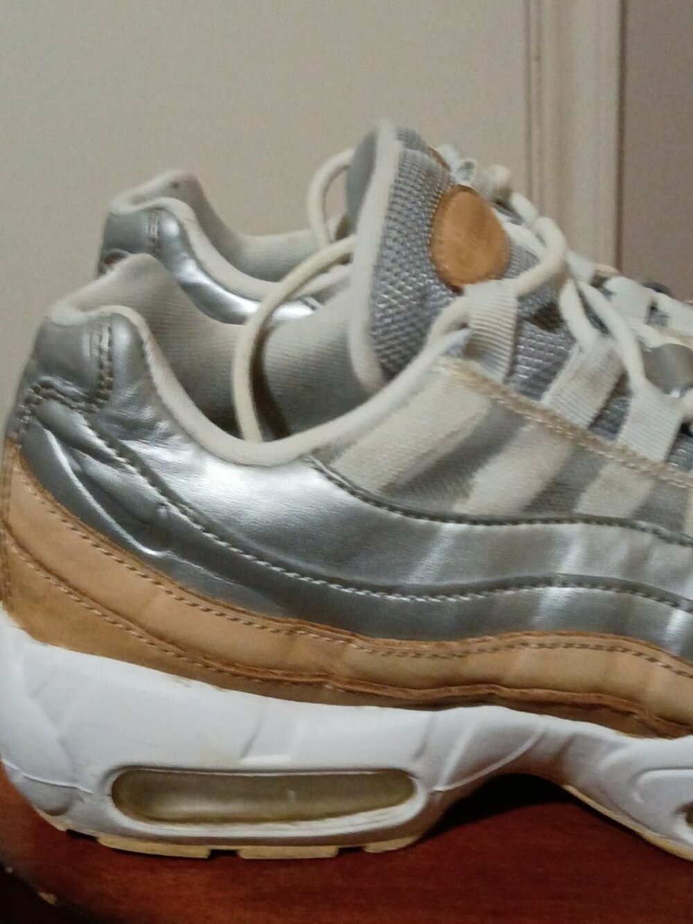 Nike Air Max 95 Se Prm Pure Platinum Silver Women's Shoes AH8697-002 Size 8 - Picture 4 of 13